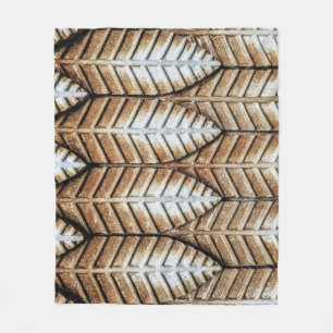 Couverture Polaire Tapis de la zone d'accent feuille Brown