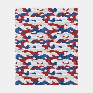 Couverture Polaire Tapis de pique-nique scintillant American Camo pou
