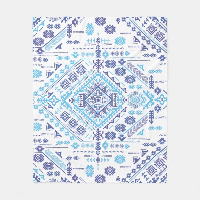 Couverture Polaire Tapis en cachemire indien, motif de mandala ethniq (Devant)