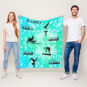 Couverture Polaire Tapis en polaire pour saut de gym, barres, poutre,
