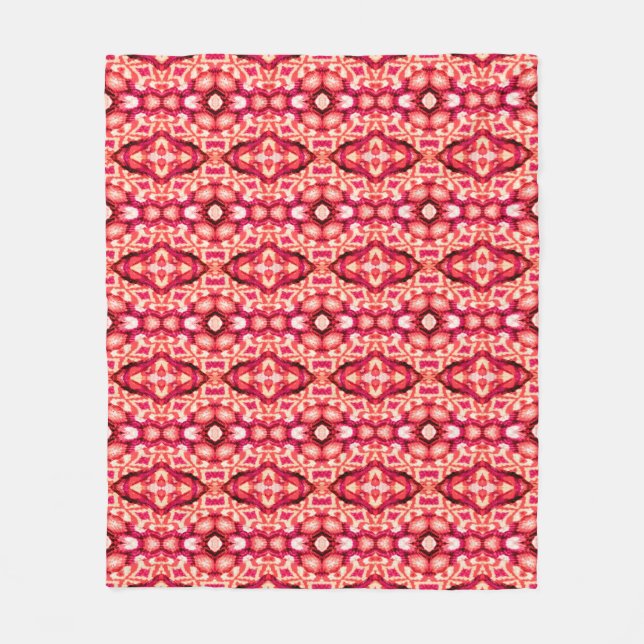 Couverture Polaire Tapis perse sans couture rouge. Texture ethnique a (Devant)