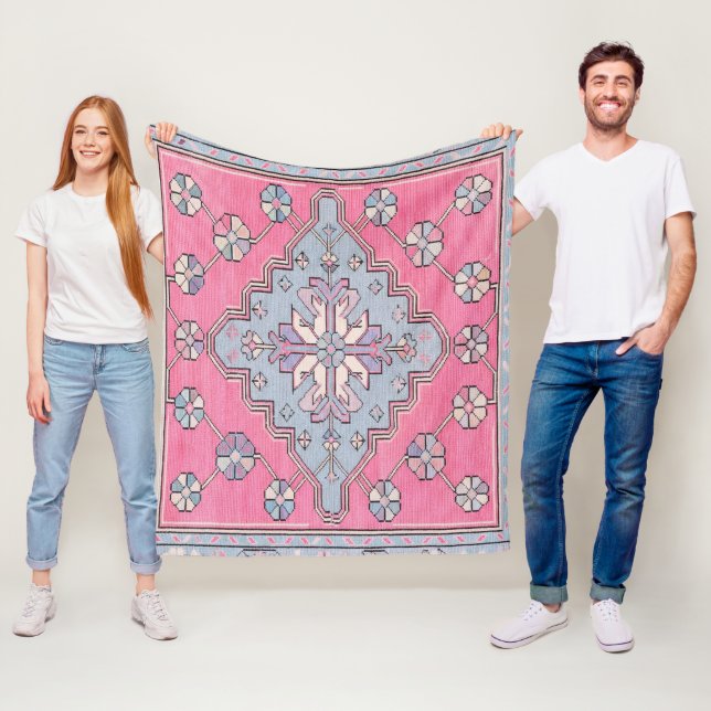 Couverture Polaire Tapis turc Pastel moderne (En situation)