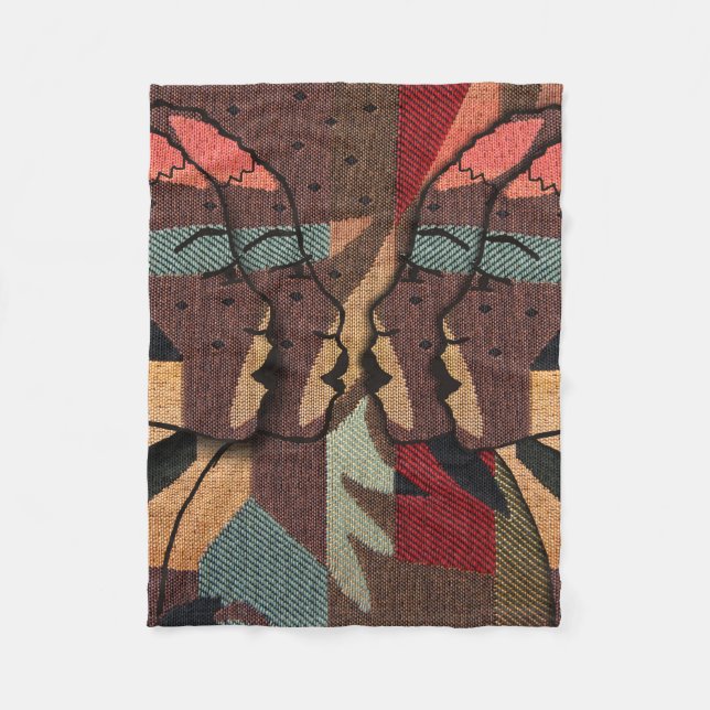 Couverture Polaire Tapisserie africaine (Devant)