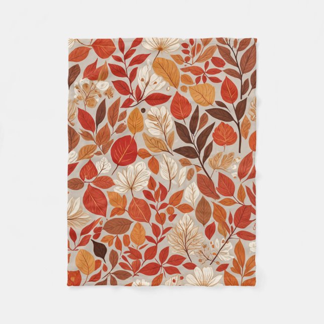 Couverture Polaire Tapisserie d'automne (Devant)