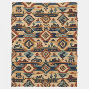 Couverture Polaire Tapisserie de moto Route 66 Sud-Ouest