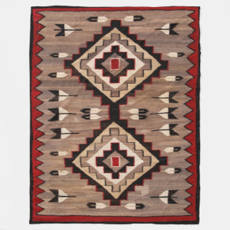 Couverture Polaire TAPISserie MOTIF PLUME NAVAJO 1900 réimpression