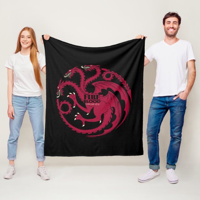 Couverture Polaire Targaryen Sigil - Feu et Sang (En situation)