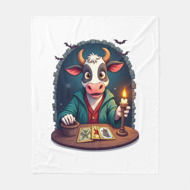 Couverture Polaire Tarot de vache de la terreur (Devant)