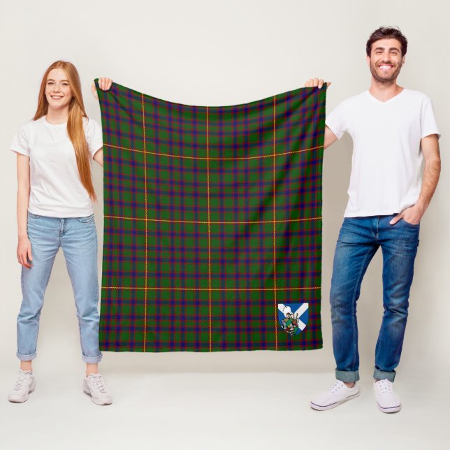 Couverture Polaire Tartan à carreaux de Scotts Hall (En situation)