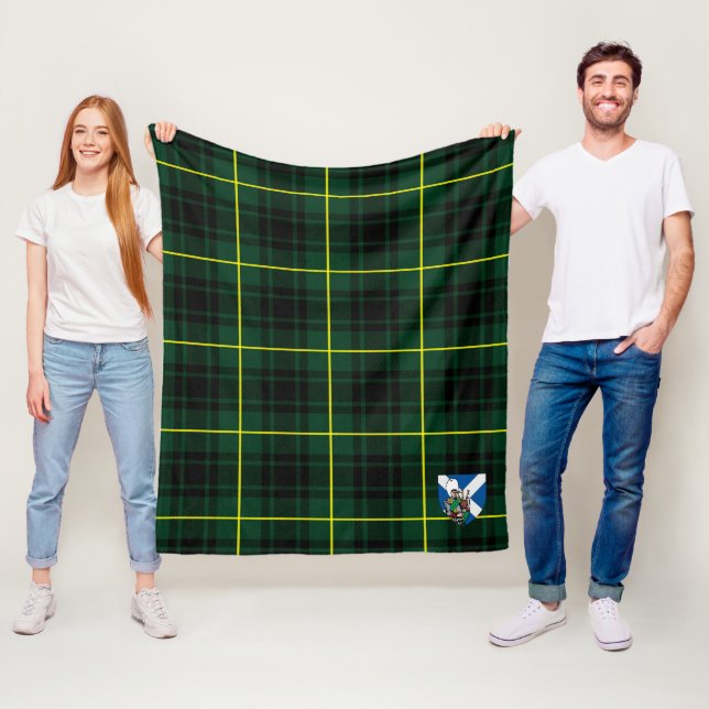 Couverture Polaire Tartan à carreaux moderne MacArthur de Scotts (En situation)
