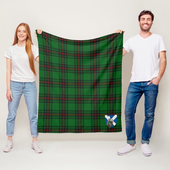 Couverture Polaire Tartan à carreaux Primrose de Scott (En situation)