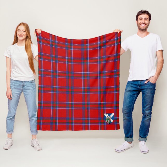 Couverture Polaire Tartan à carreaux Rait de Scotts (En situation)