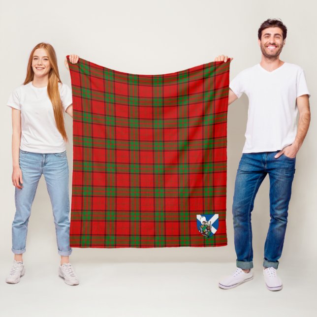 Couverture Polaire Tartan à carreaux rouges Scotts Maxwell (En situation)