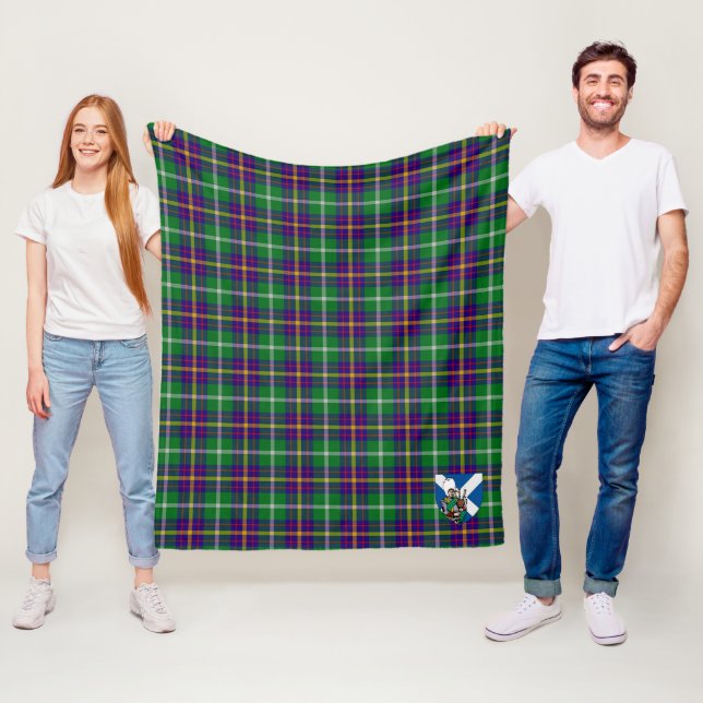 Couverture Polaire Tartan à carreaux Scotts Inglis (En situation)