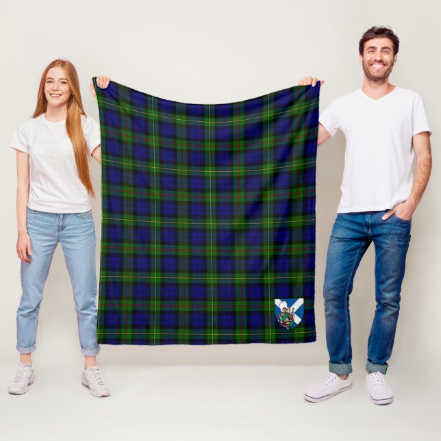 Couverture Polaire Tartan à carreaux Scotts MacEwan (En situation)