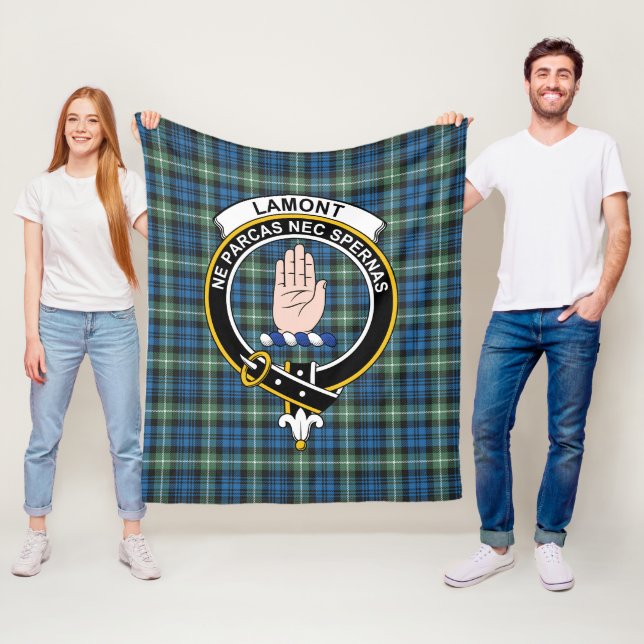 Couverture Polaire Tartan ancien Clan Lamont (En situation)