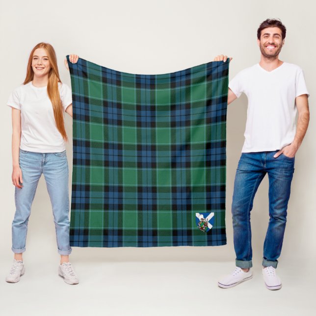 Couverture Polaire Tartan ancien Graham de Menteith de Scotts (En situation)