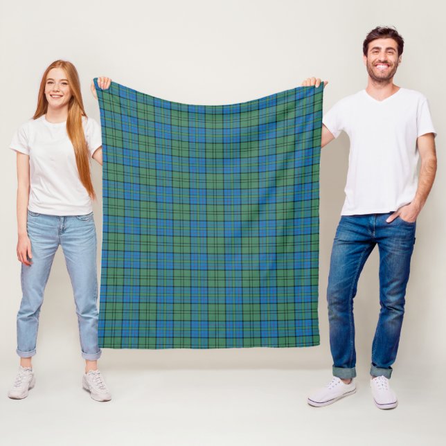 Couverture Polaire Tartan Ancien Lockhart (En situation)