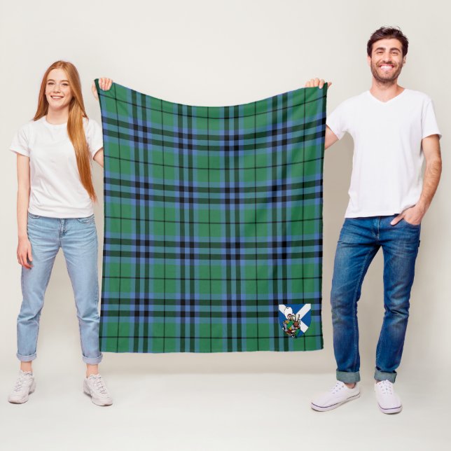 Couverture Polaire Tartan ancien plaid de Scotts Keith (En situation)