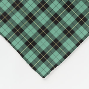 Couverture Polaire Tartan antique vert clair de chasse de clan de