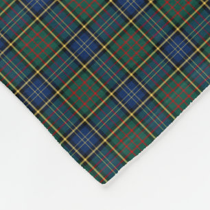 Couverture Polaire Tartan bleu et vert de clan de MacMillan de chasse