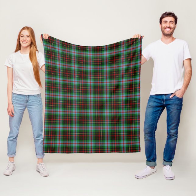 Couverture Polaire Tartan Brodie (En situation)