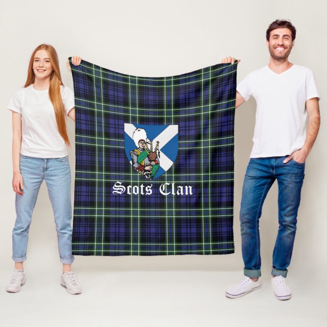 Couverture Polaire Tartan Clan Arbuthnot (En situation)