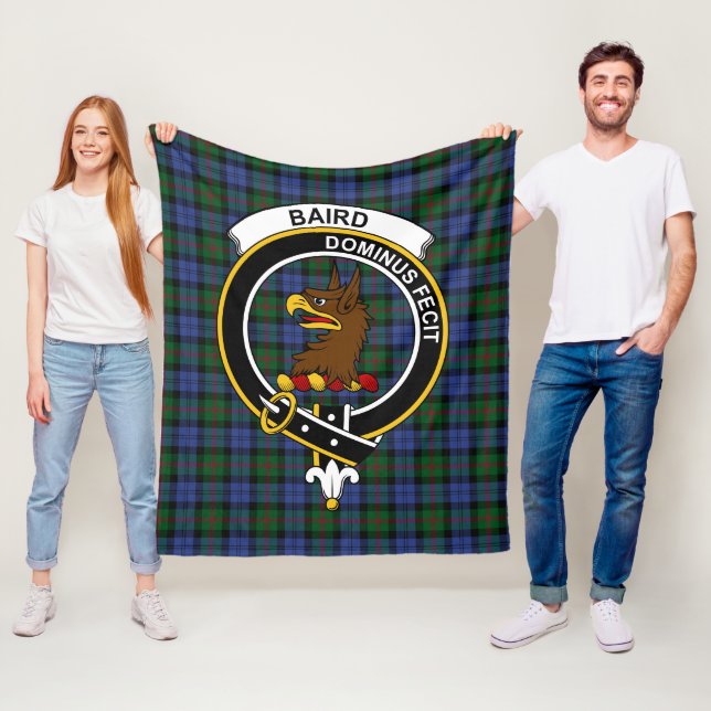 Couverture Polaire Tartan Clan Baird (En situation)