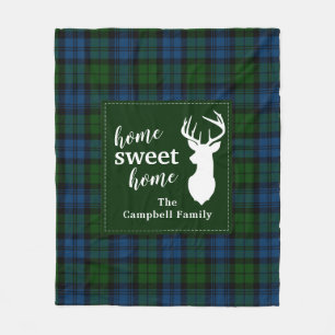 Couverture Polaire Tartan-clan Campbell militaire personnalisé