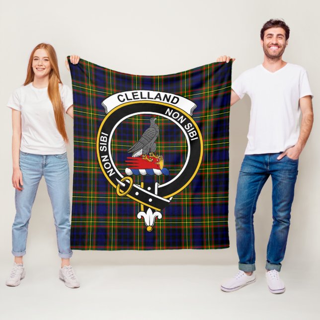 Couverture Polaire Tartan Clan Clelland (En situation)