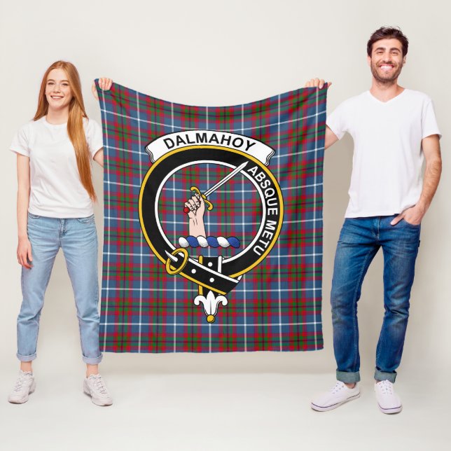 Couverture Polaire Tartan Clan Dalmahoy (En situation)