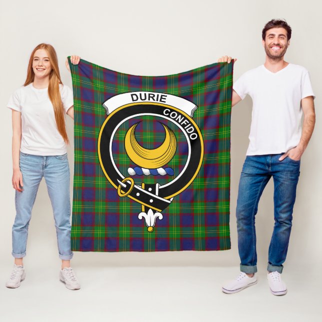 Couverture Polaire Tartan Clan Durie (En situation)