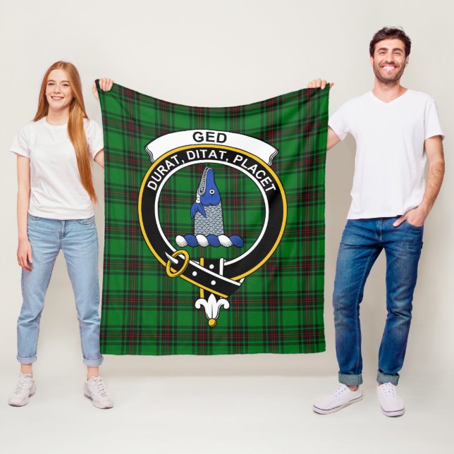 Couverture Polaire Tartan Clan Ged Plaid (En situation)