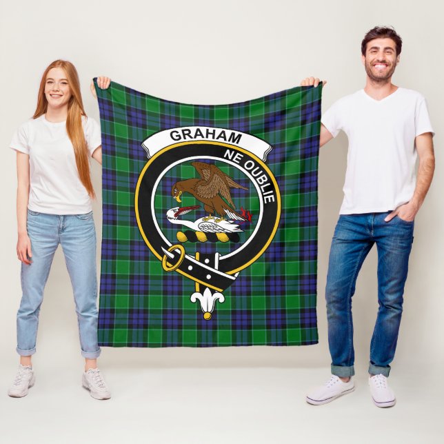 Couverture Polaire Tartan Clan Graham de Menteith (En situation)