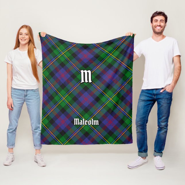 Couverture Polaire Tartan Clan Malcolm (En situation)