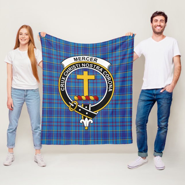 Couverture Polaire Tartan Clan Mercer (En situation)