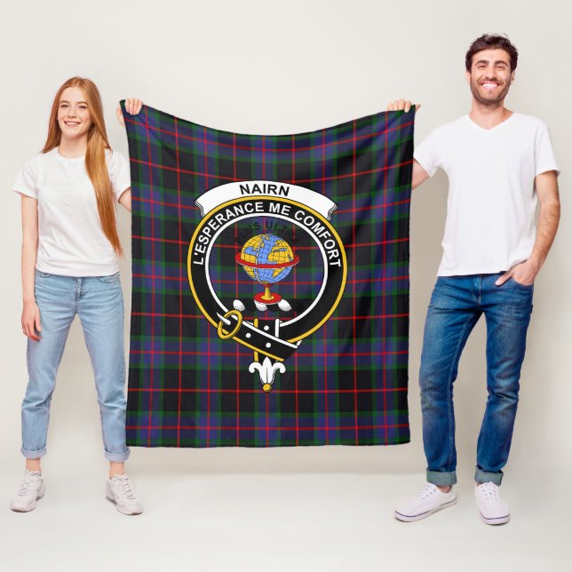 Couverture Polaire Tartan Clan Nairn (En situation)