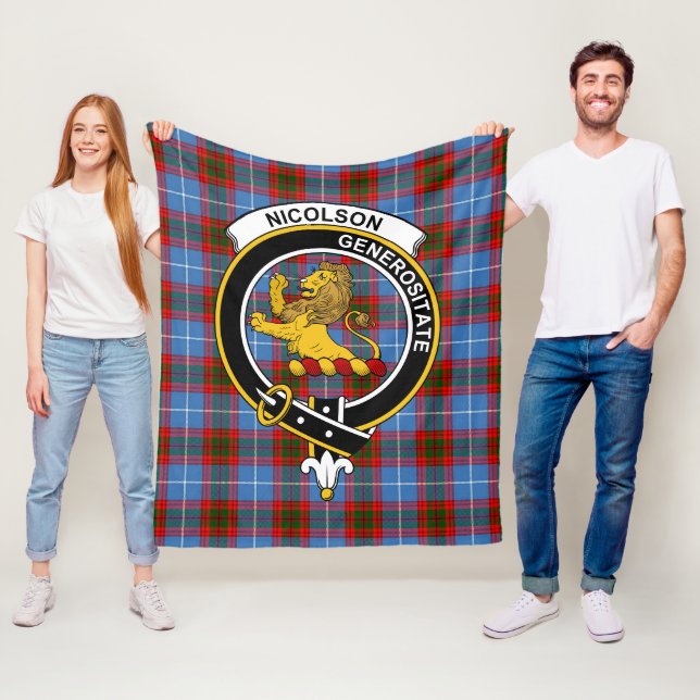 Couverture Polaire Tartan Clan Nicolson (En situation)