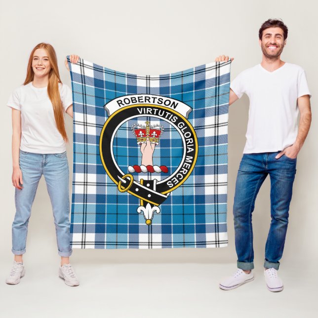 Couverture Polaire Tartan Clan Robertson Plaid (En situation)