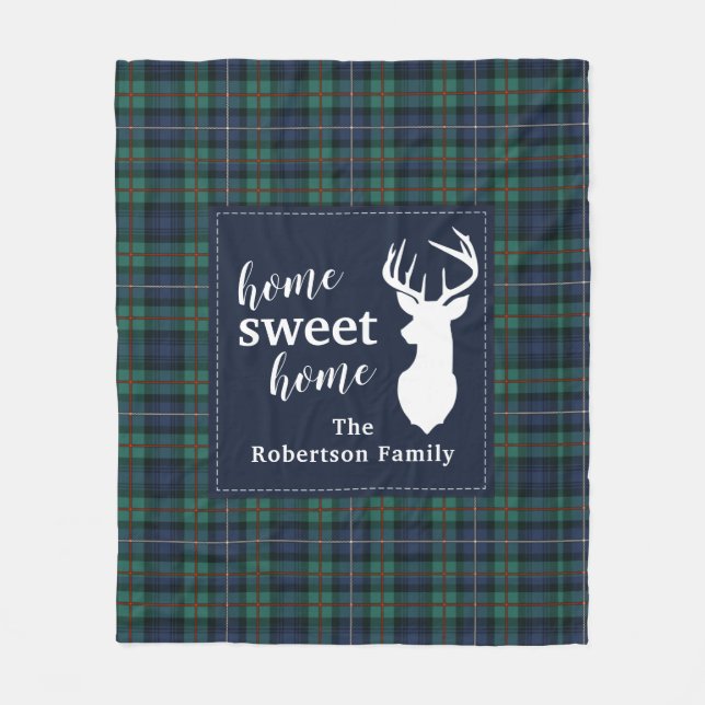Couverture Polaire Tartan Clan Robertson, Tartan Plaid Personnalisé (Devant)