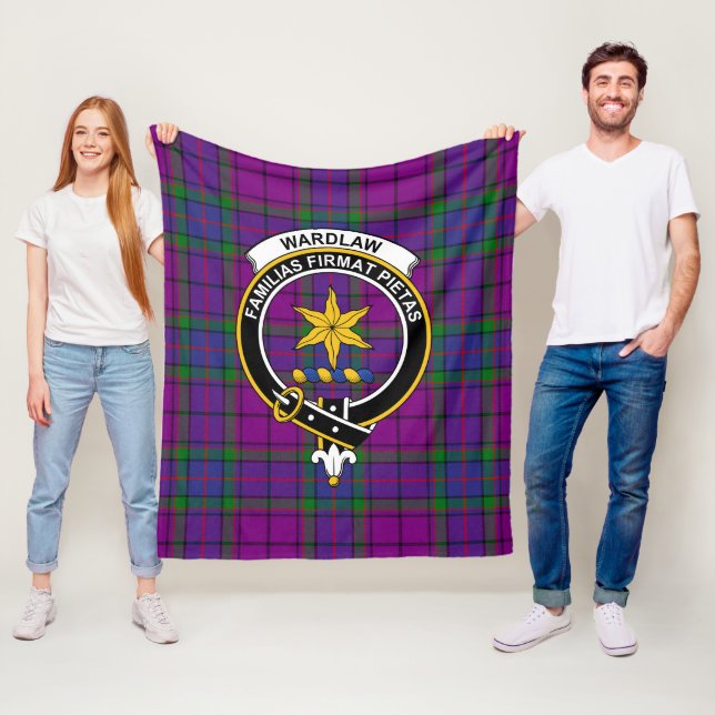 Couverture Polaire Tartan Clan Wardlaw (En situation)