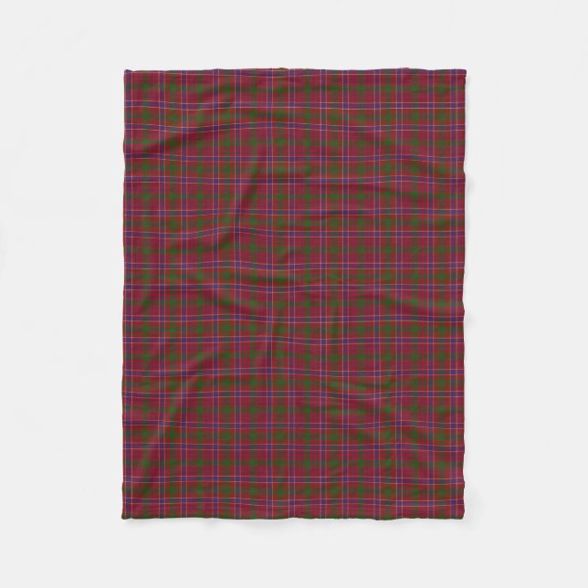 Couverture Polaire Tartan classique rouge de MacRae de clan écossais (Devant)