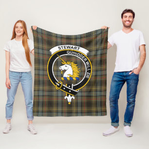 Couverture Polaire Tartan de chasse altéré Stewart (d'Appin) P