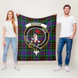Couverture Polaire Tartan de chasse du clan Brodie