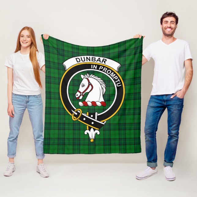 Couverture Polaire Tartan de chasse du clan Dunbar (En situation)