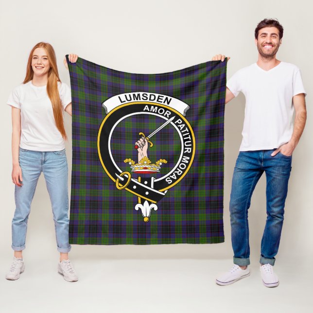 Couverture Polaire Tartan de chasse du clan Lumsden (En situation)