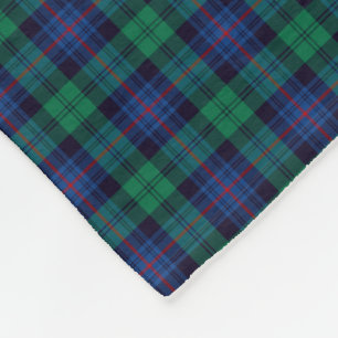 Couverture Polaire Tartan de clan d'Armstrong de bleu royal et de