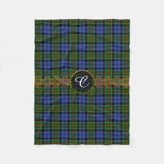Couverture Polaire Tartan de Colquhoun de monogramme (Devant)