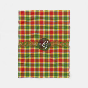 Couverture Polaire Tartan de Gibson de monogramme