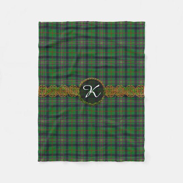 Couverture Polaire Tartan de Kennedy de monogramme (Devant)